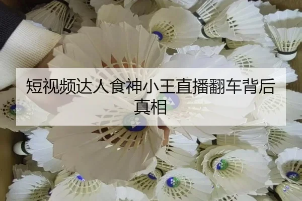 短视频达人食神小王直播翻车背后真相